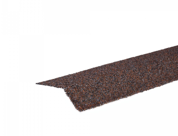 Планка карнизная с гранулятом, красно-коричневый, шт. (75*50*5 мм), Длина 1,25 м, ТЕХНОНИКОЛЬ