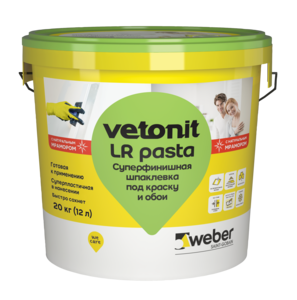 Vetonit LR Pasta Шпаклевка суперфинишная полимерная под окраску и обои, 20 кг