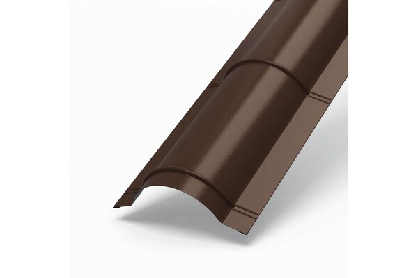 Планка конька круглого R110х2000 (ПЭ-01-8017 Коричневый шоколад-0.45)