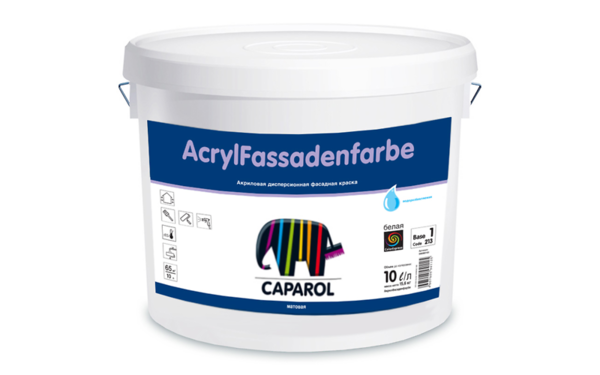 CAPAROL Краска водно-дисперсионная д/наружных работ AcrylFassadenfarbe База 3, 9,4 л