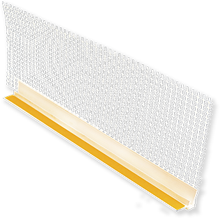 Профиль (уголок) примыкающий оконный с армирующей сеткой 6мм 2,4м