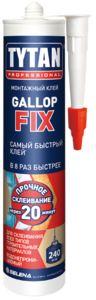 Монтажный клей TYTAN Professional Gallop Fix белый 290мл