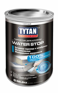 Герметик для Кровли TYTAN Professional WATER STOP, Черный 1 кг 