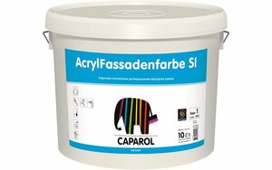 CAPAROL Краска водно-дисперсионная для наружных работ AcrylFassadenfarbe SI База 3, 9,4л