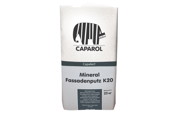 CAPAROL Минеральная декоративная штукатурка Capatect Mineral Fassadenputz R20 (серая) T, 25 кг