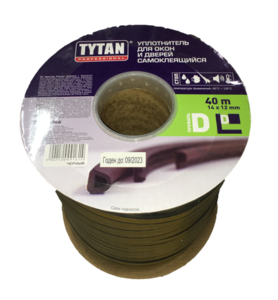 TYTAN Professional  уплотнитель для окон D 40m x 14mm x 12mm Белый 