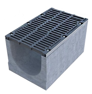 Лоток водоотводный BetoMax ЛВ-16.25.31-Б-У18 бетонный с уклоном с решёткой щелевой чугунной ВЧ кл.Е