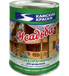Защитно-декоративный состав для древесины "Усадьба" эбеновое дерево (9,5л)