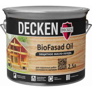 Защитное масло-лазурь DECKEN BioFasad Oil/Spice бесцветное/2,5л 