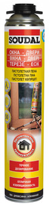 Пена пистолетная Soudal Yellow окна/двери (до -10С) 750мл