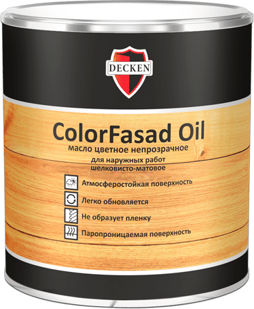 Масло цветное непрозрачное DECKEN ColorFasad Oil/TREND темно-серое/0,75л