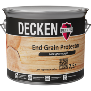 Воск для торцов DECKEN End Grain Protector/TREND темно-серый/0,75 л