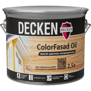 Масло цветное непрозрачное DECKEN ColorFasad Oil/TREND темно-серое/2,5л