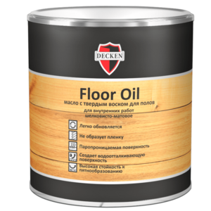 Масло с твердым воском для полов DECKEN floor Oil/Wood тик 2,5л