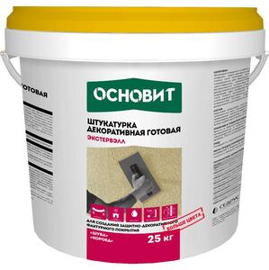Штукатурка декоративная ОСНОВИТ ЭКСТЕРВЭЛЛ ОS-2,5  WK "фактура короед", белая (25кг)