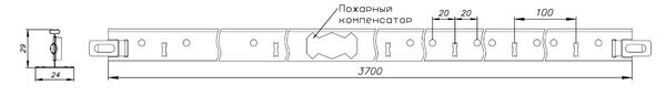 Подвесная система Албес Т-24 Norma 24х29х3700 белая матовая