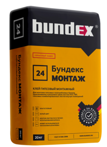 Клей для ГКЛ "Бундекс Монтаж", 20 кг