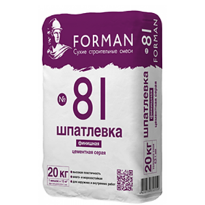 Шпаклевка цементная серая FORMAN 81 (20кг)