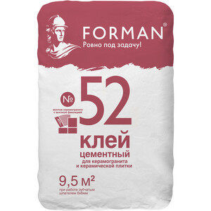Клей для керамогранита для внутренних и наружных работ FORMAN 52 (25 кг)