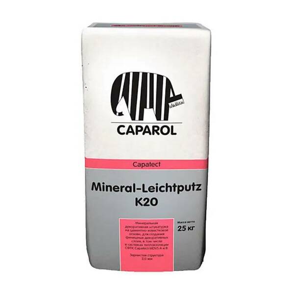 CAPAROL декоративная штукатурка на минеральной основе Capatect Mineral-Leichtputz K20 Winter, 25кг