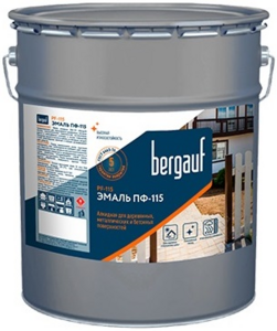 Эмаль Bergauf PF-115 черная, 25 кг