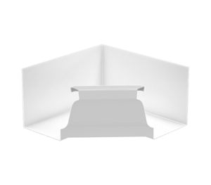 Угол желоба 120х86 внутренний (ПЭ-01-9003 -0,5) МЕТАЛЛ ПРОФИЛЬ 