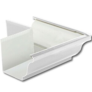 Угол желоба 120х86 наружный (ПЭ-01-9003-0,5) МЕТАЛЛ ПРОФИЛЬ 