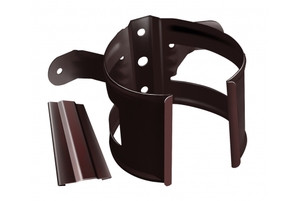 Кронштейн трубы Grand Line на дерево 90мм RAL8017 шоколад