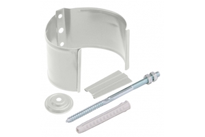 Кронштейн трубы на кирпич 90 мм белый RAL9003 Grand Line