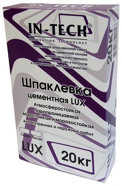 Шпаклевка цементная белая IN-TECK LUX