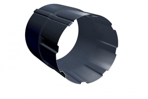 Соединитель трубы 90 мм RAL 7024 Мокрый асфальт Grand Line