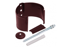 Кронштейн трубы на кирпич 90 мм RAL3005 Grand Line