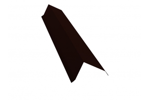 Планка торцевая 80*100 0,45 РЕ с пленкой RR 32 темно-коричневый Grand Line