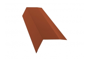 Планка карнизная 100*65 0,5 Satin с пленкой RAL 8004 терракота Grand Line