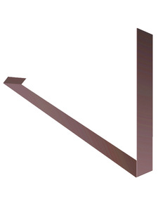 Планка примыкания верхняя к трубе фальц 0,45 PE с пленкой RAL 3009 оксидно-красная Grand Line