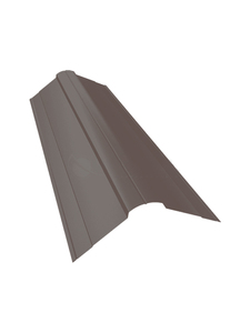 Планка конька фигурного 100*100 0,45РЕ с пленкой RAL8017 шоколад Grand Line