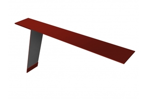 Планка карнизная фальц Grand Line 130*80 0,45 РЕ с пленкой RAL 3009 оксидно-красный Grand Line