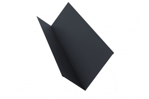 Планка примыкания 90*140 0,5 Satin с пленкой RAL 7024 мокрый асфальт Grand Line