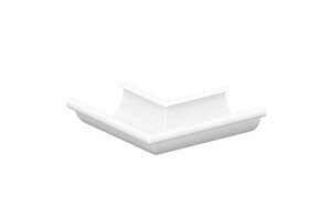 Угол желоба наружный D125 (ПЛД-02-9010-0,6) МЕТАЛЛ ПРОФИЛЬ 