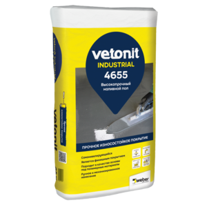 VETONIT пол vetonit Industrial 4655 высокопрочный промышленный пол для выравнивания 5-20мм, 25кг 