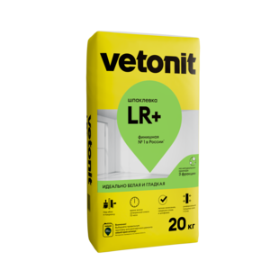 Vetonit® ЛР+ шпаклевка финишная полимерная белая для сухих помещений 1-5 мм, 25кг 