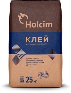 Клей для керамической плитки С0Т ГОСТ Р 56387-2018 25 кг, Holcim
