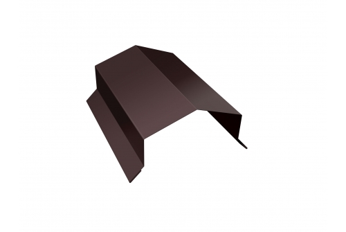 Парапетная крышка угольная 250мм 0,45 PE с пленкой RAL 8017 шоколад Grand Line