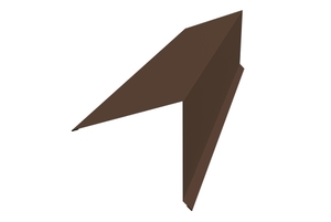 Планка конька односкатной кровли Grand Line 180x160 0,5 Satin Мatt RAL 8017 шоколад