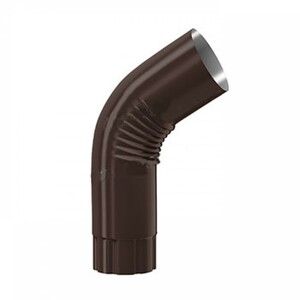 Колено трубы D150 (ПЭ-01-8017 Коричневый шоколад-0.5) МЕТАЛЛ ПРОФИЛЬ