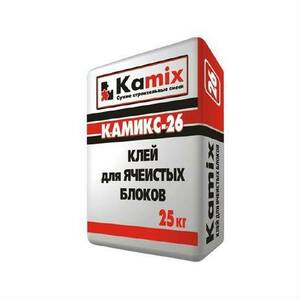 Клей Камикс-26 мороз для газобетон и твинблоков до -15 (25кг)