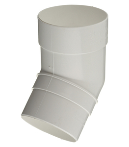 Колено трубы 45 белый VINYLON
