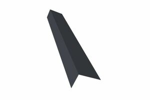 Планка на коньковый аэратор 30х20 Фартук S8 0,45 PE с пленкой RAL 7024 мокрый асфальт Grand Line