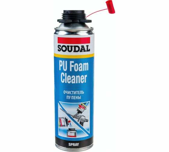 Очиститель для удаления монтажной пены/PU FOAM Cleaner (500 мл) SOUDAL
