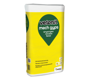 Штукатурка гипсовая белая VETONIT mech gyps, 30 кг